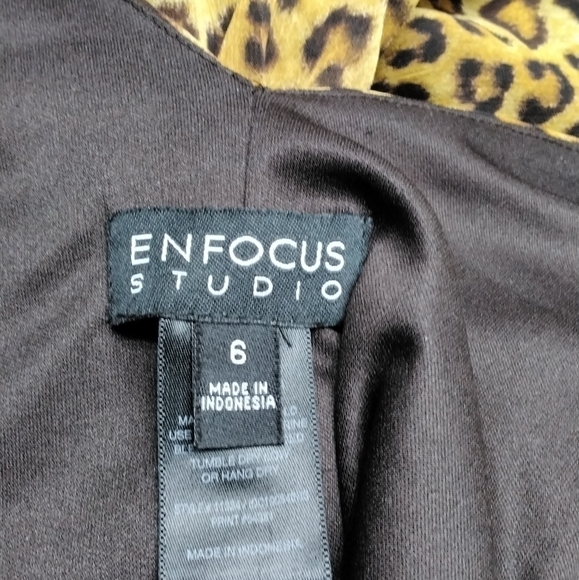 Enfocus Studio Women's Leopard Print Maxi Dress    Size 6 - Picture 4 of 4